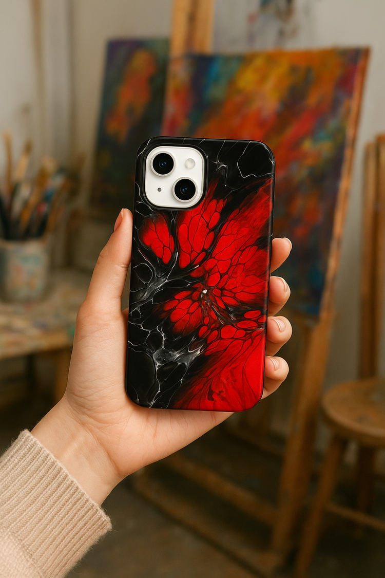 iPhone tough case. Red and black