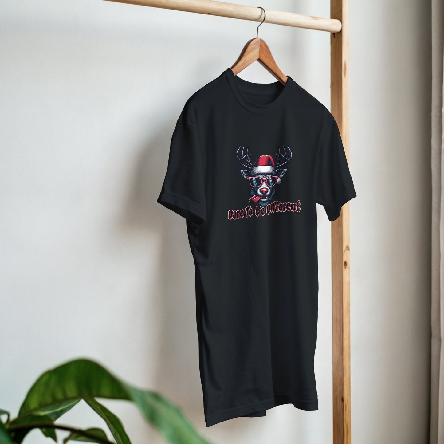 Dare to Be Different Christmas Reindeer T-Shirt | Funny Holiday Graphic Tee | Sizes S–3XL