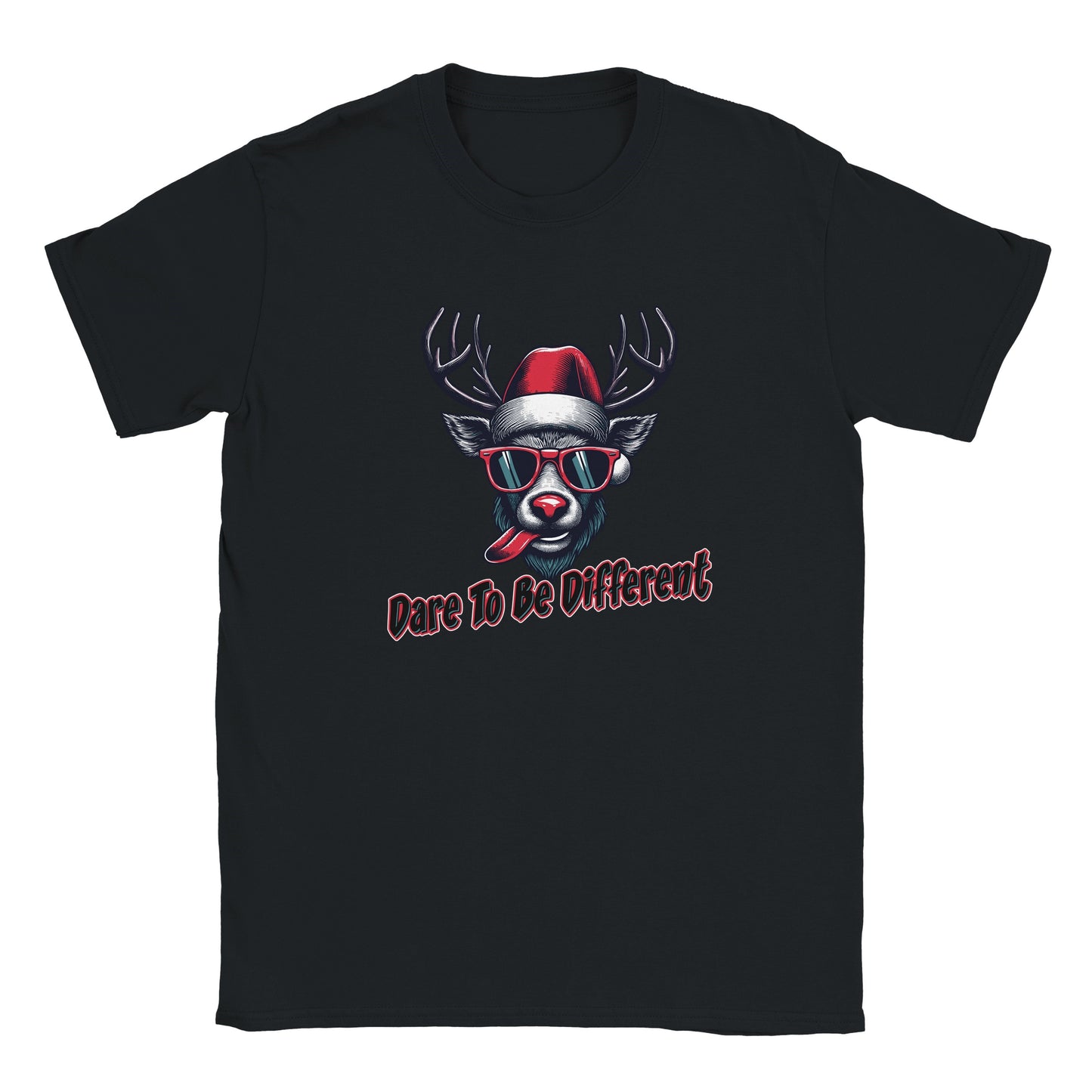 Dare to Be Different Christmas Reindeer T-Shirt | Funny Holiday Graphic Tee | Sizes S–3XL